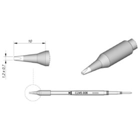 JBC - Lötspitze Serie C245 Meißelform, C245906/1,2 x 0,7mm, gerade