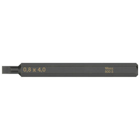 Wera® - 800 S Schlitz Bits für Schlagschraubendreher, 0,8 x 4 x 70mm