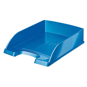 LEITZ® - Briefablage WOW Plus 52263036 DIN A4 stapelbar Polystyrol blau metallic