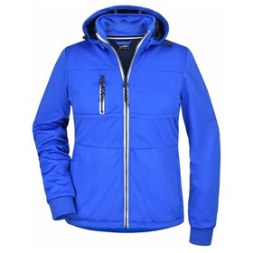 James & Nicholson - Damen Softshelljacke maritim JN1077, nautic-blau/navy-blau/weiß, Größe S