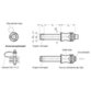 Ganter Norm® - 113.3-10-40 Edelstahl-Kugelsperrbolzen mit Griffmulde, Werkstoff 1.4305