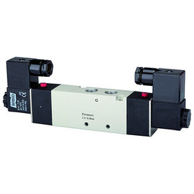 RIEGLER® - 5/3-Wegeventil elektrpneumatisch »4V« Mitte geschlossen G 1/8", 24VDC, 400l/min