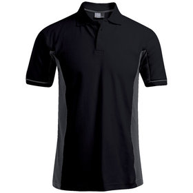 promodoro® - Funktions-Poloshirt 4520, schwarz/lichtgrau, Größe XXL