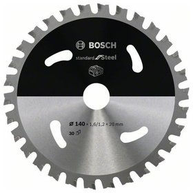 Bosch - Sägeblatt Standard for Steel für Akku-Kreissäge 140 x 1,6/1,2 x 20, 30 Z (2608837747)