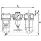 RIEGLER® - Wartungseinheit 3-teilig »Standard«, PC-Behälter, Schutzkorb, BG 2, G 3/8"