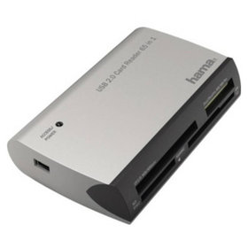 hama® - USB-A Kartenleser ALL IN ONE, 00200129, 480 Mbit/s, f. USB 2.0, abwärtskompat.