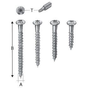 SIMPSON Strong-Tie® - Verbinderschraube, Stahl galvanisch verzinkt, T-Antrieb, CSA 4,0X30