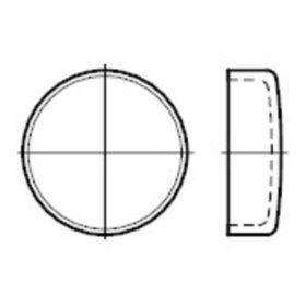 Verschlußdeckel zum Eindrücken DIN 443 Stahl blank ø8mm