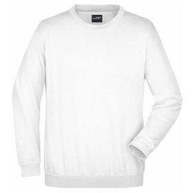 James & Nicholson - Sweatshirt Rundhals JN040, weiß, Größe XXL