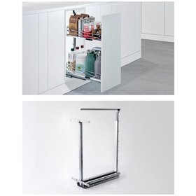 HETTICH - Unterschr.-Ausz.rahmen,m.Vollausz., Dispensa Junior Slim 9277610,H 551mm, silber