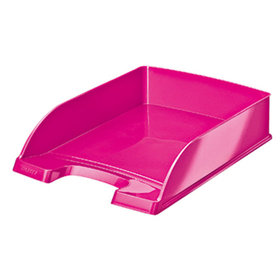 LEITZ® - Briefablage WOW Plus 52263023 DIN A4 stapelbar Polystyrol pink metallic