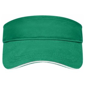 James & Nicholson - Sandwich Sunvisor MB6123, grün/weiß, Einheitsgröße