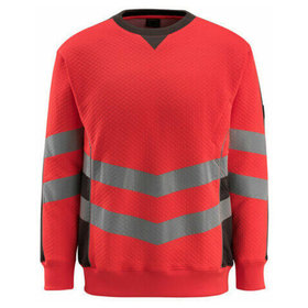 MASCOT® - Wigton Sweatshirt SAFE SUPREME, hi-vis Rot/Dunkelanthrazit, Größe 2XL
