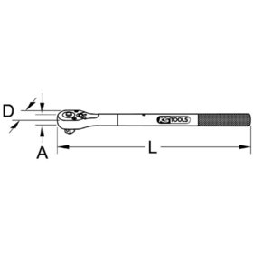 KSTOOLS® - EDELSTAHL 1/2" Umschaltknarre