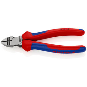 KNIPEX® - Abisolier-Seitenschneider schwarz atramentiert, mit Mehrkomponenten-Hüllen 160 mm 1422160