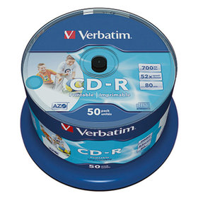 Verbatim® - CD-R 43438 52x 700MB 80Min. Spindel 50er-Pack