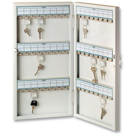 BURG-WÄCHTER - OB-Schlüsselschrank 6750/48 R, mit Magnet-Tür, DIN Rechts, Stahl grau lackiert