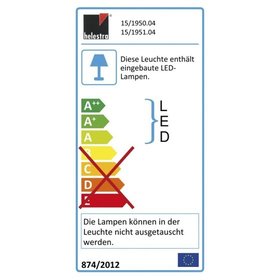 Helestra - LED-Anbauleuchte 18W ZELO 2900K 1310lm chr glz Konv IP44 Glas satiniert