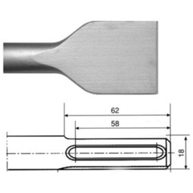 Dönges - Spatmeißel, SDS-max Aufnahme, Länge 400 mm, Breite 50 mm