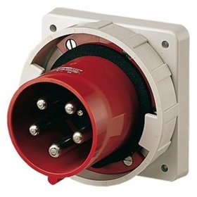 MENNEKES - CEE-Gerätestecker 5p 63A 400V/rot 6h IP67 Schraubklemmen gerade Anbaustecker