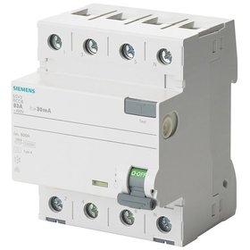 SIEMENS - FI-Schutzschalter A 4p 400V 40A 0,03A 4TE REG DIN-Schiene(REG) 10kA 1kA/stoß