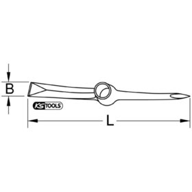 KSTOOLS® - Spitzhacke, rund, 560mm