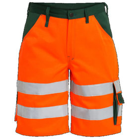 Engel - Safety Shorts 6501-770 nach EN ISO 20471, Warnorange/Grün, Größe 52