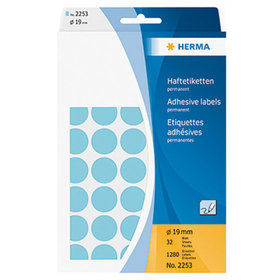 HERMA - Markierungspunkt 2253 19mm Papier blau 1.280er-Pack