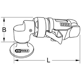 KSTOOLS® - Druckluft-Schleifmaschine SlimPOWER Mini für große Pads, 16500 U/min 515.5080