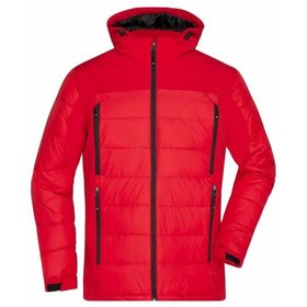 James & Nicholson - Herren Hybrid Thermojacke JN1050, rot, Größe S