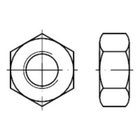 Sechskantmuttern, DIN 934 Stahl 10 blank M 39