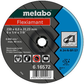 metabo® - Flexiamant 100x6,0x16,0 Stahl, Schruppscheibe, gekröpfte Ausführung (616745000)