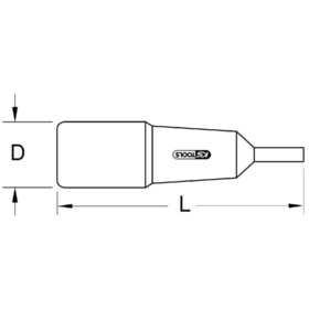 KSTOOLS® - 1/4" Bit-Stecknuss mit Schutzisolierung für Innensechskant-Schrauben, 4mm