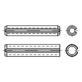 Spannstift, geschlitzt, leichte Ausführung ISO 13337 Federstahl blank ø3x6mm