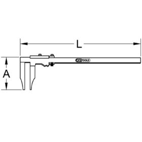 KSTOOLS® - Werkstatt-Messschieber ohne Spitzen, 0-200mm