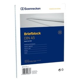 Soennecken - Briefblock 2312 DIN A5 70g kariert 50 Blatt weiß