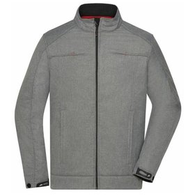 James & Nicholson - Herren Melange Softshelljacke JN1088, hell-melange, Größe M