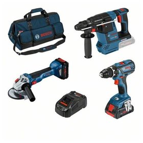 Bosch - Combo Kit 3-tlg. 18V: GSR + GWS + GBH + 2 x ProCORE18V + GAL + Werkzeugtasche (0615990M3C)