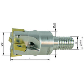 Einschraubfräser 90° mit Innenkühlung 16,0mm Z 2 für APKT10