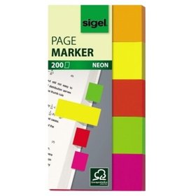 sigel® - Haftmarker Neon HN650 20x50mm farbig sortiert 5 Stück/Pack