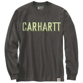 carhartt® - Herren Langarmshirt WORKWEAR LOGO L/S T-SHIRT, peat, Größe S