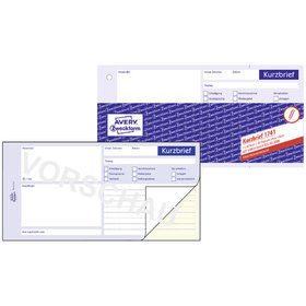 AVERY™ Zweckform - 1741 Kurzbrief, 1/3 A4, selbstdurchschreibend, 2x 40 Blatt