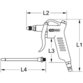 KSTOOLS® - Druckluft-Ausblaspistole mit Verlängerung 515.1930