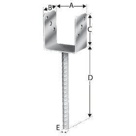 Pfostenträger tzn 111 Import CE