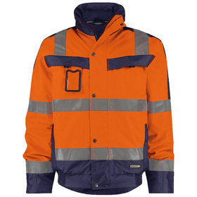 Dassy® - Lima Warnschutz Winterjacke, neonorange/dunkelblau, Größe L