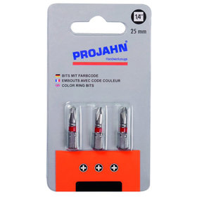 PROJAHN - 1/4" markierter Bit L25mm Phillips Nr 3 3er Pack