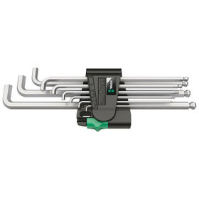 Wera® - Winkelschlüssel-Satz, metrisch, gestellverchromt, 9-teilig 950/9 Hex-Plus 4