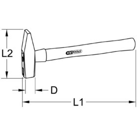 KSTOOLS® - Vorschlaghammer mit Hickorystiel, 5000g