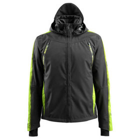 MASCOT® - Gandia Hard Shell Jacke HARDWEAR, Schwarz/hi-vis Gelb, Größe XL