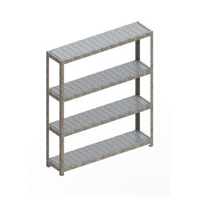 META® - SPEED - RACK Regal 1970 x 1700 x 400mm verzinkt kpl. mit 4 Fachebenen mit Stahlpaneelen